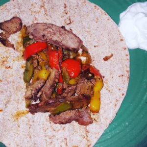 beef fajitas are a perfect breastfeeding food